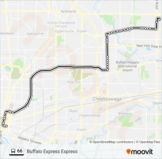 66 Bus Line Map