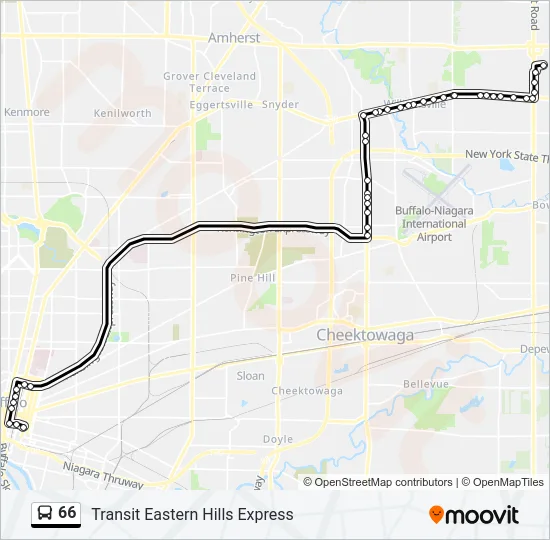 66 Bus Line Map