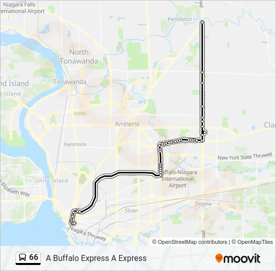 66 Bus Line Map