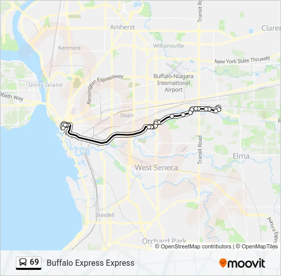 69 Bus Line Map