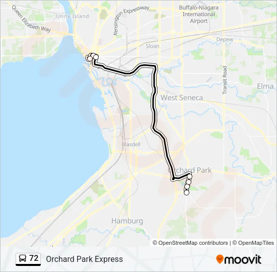 72 Bus Line Map