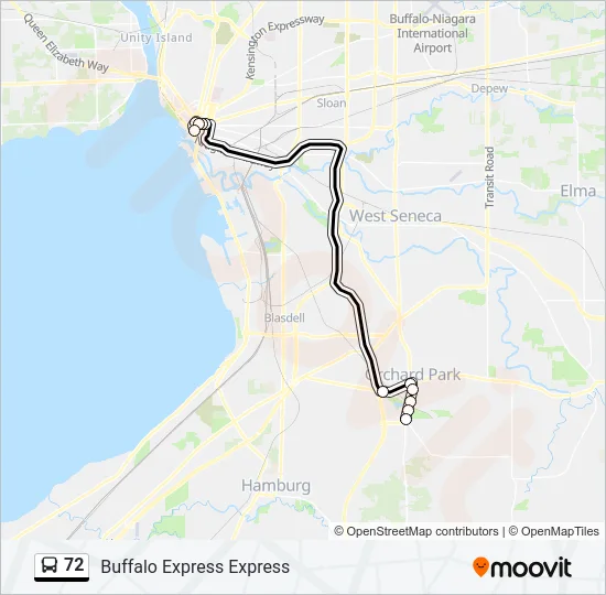 72 Bus Line Map