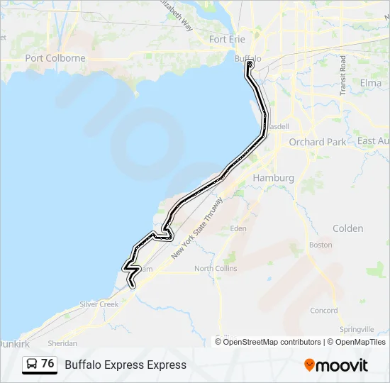 76 Bus Line Map