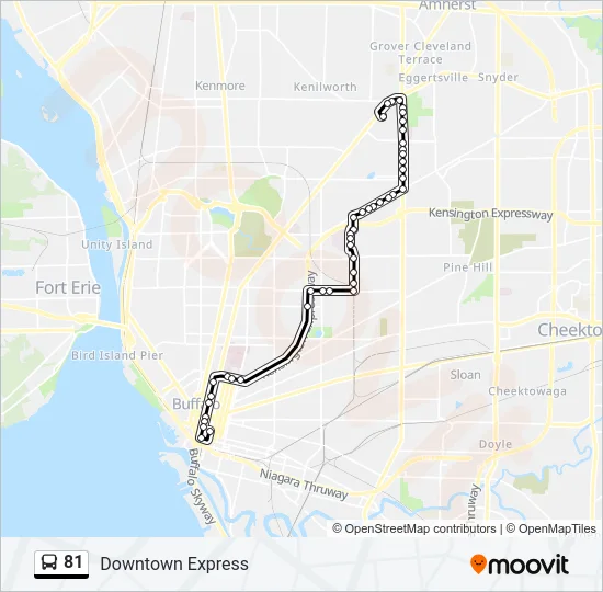 81 Bus Line Map