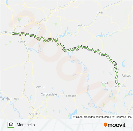 SHORTLINE HUDSON Bus Line Map