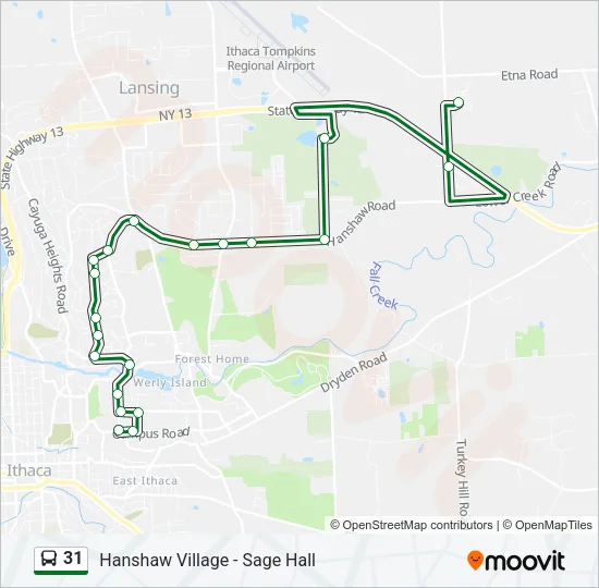 31 Bus Line Map
