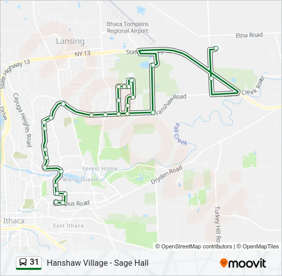 31 Bus Line Map