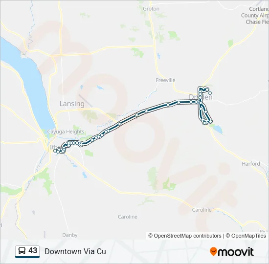 43 Bus Line Map