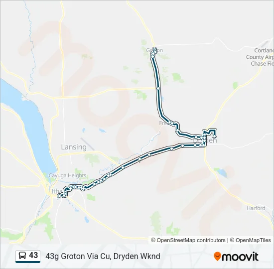 43 Bus Line Map