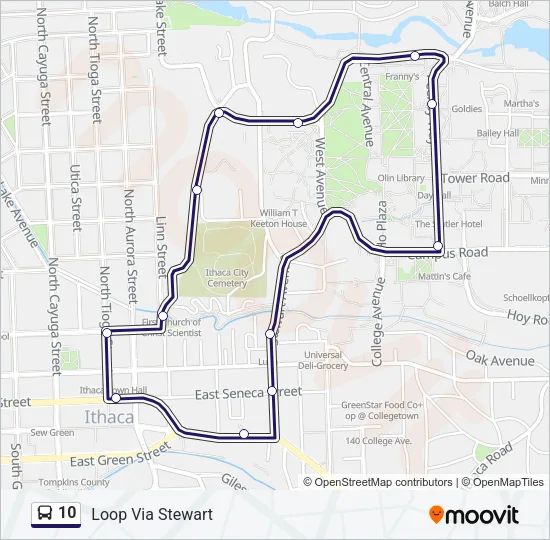 10 Bus Line Map