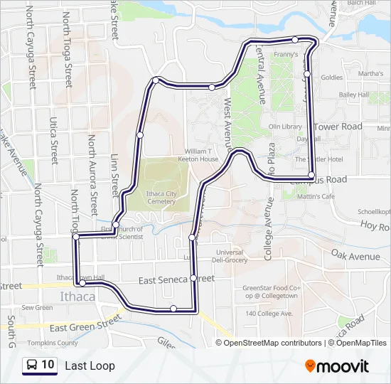 10 Bus Line Map