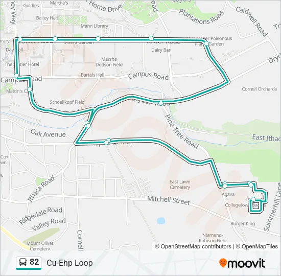 82 Bus Line Map