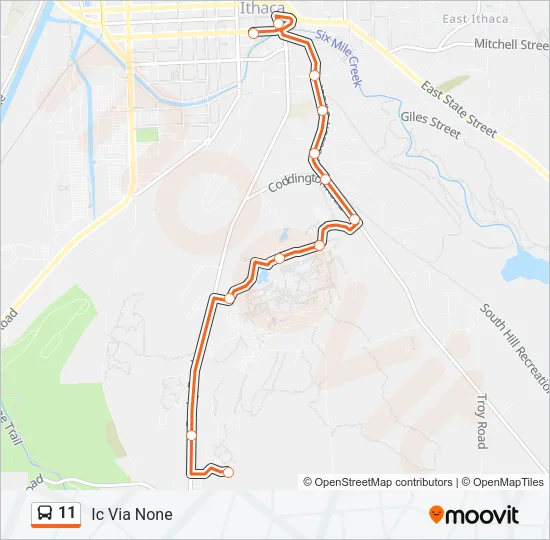 11 Bus Line Map
