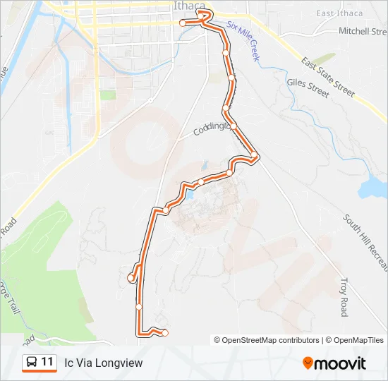 11 Bus Line Map