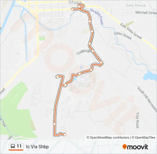 11 Bus Line Map