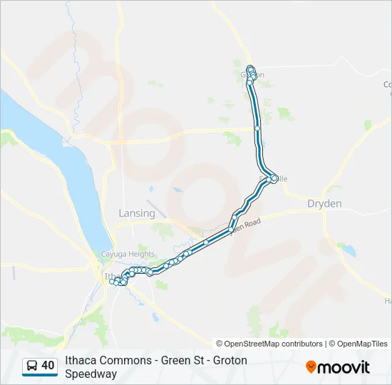 40 Bus Line Map