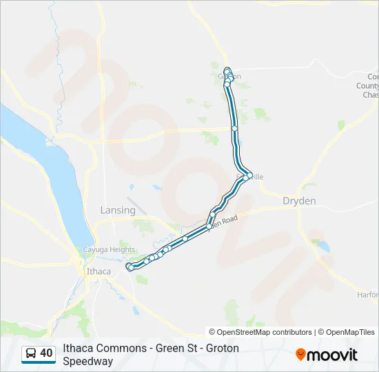 40 Bus Line Map