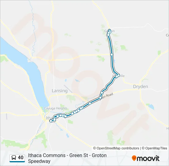 40 Bus Line Map