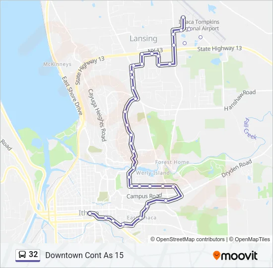 32 Bus Line Map