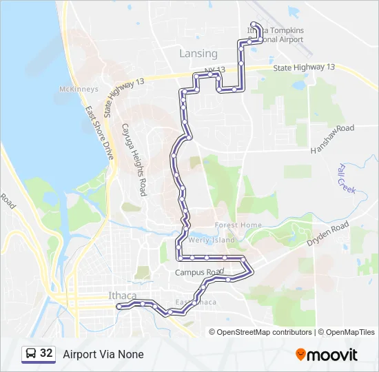 32 Bus Line Map