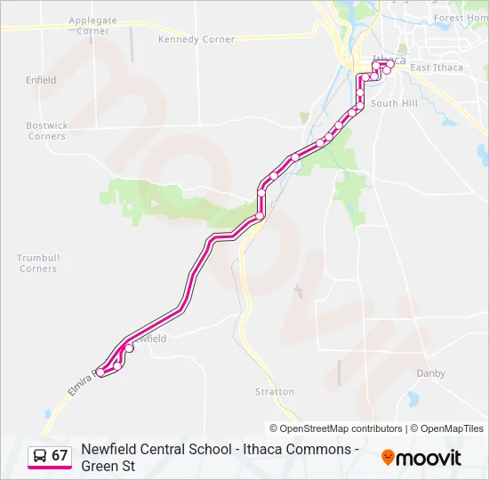 67 Bus Line Map