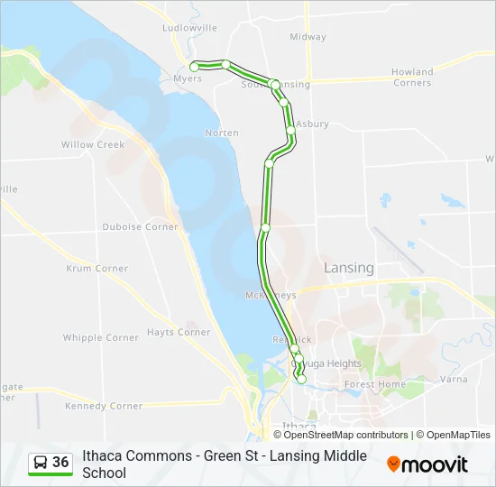 36 Bus Line Map