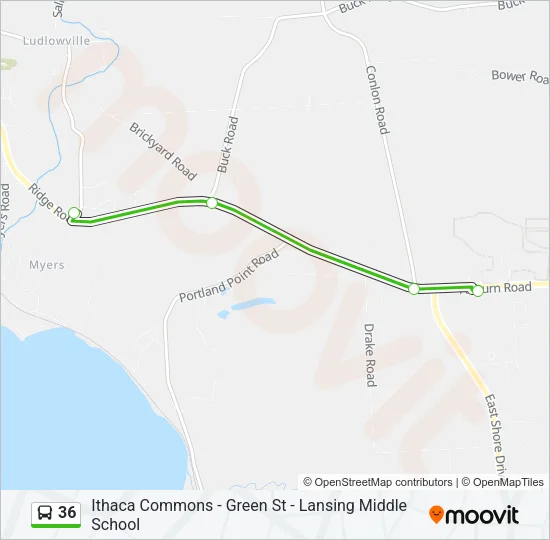 36 Bus Line Map