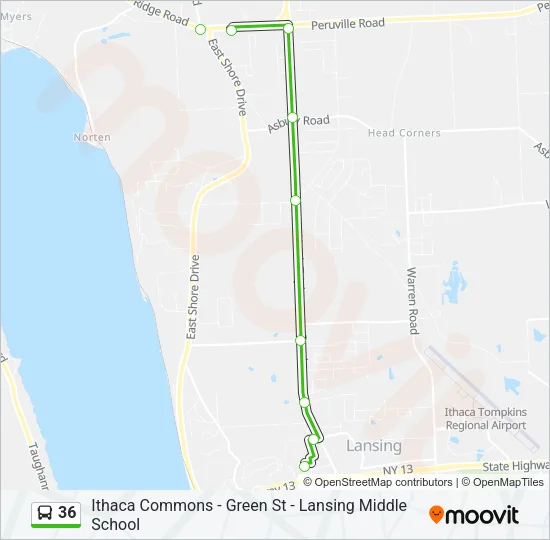 36 Bus Line Map