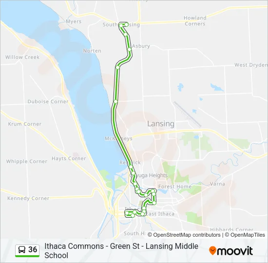 36 Bus Line Map