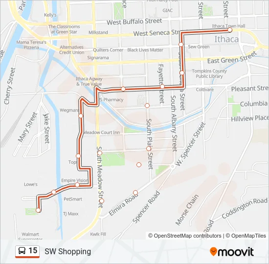 15 Bus Line Map