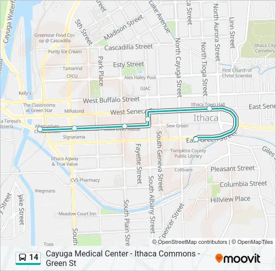 14 Bus Line Map