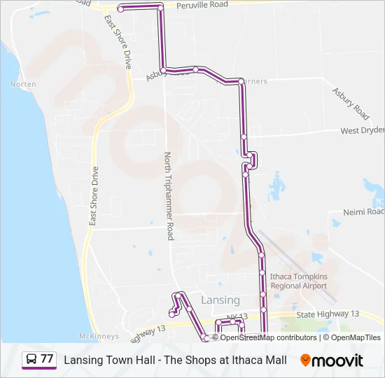77 Bus Line Map