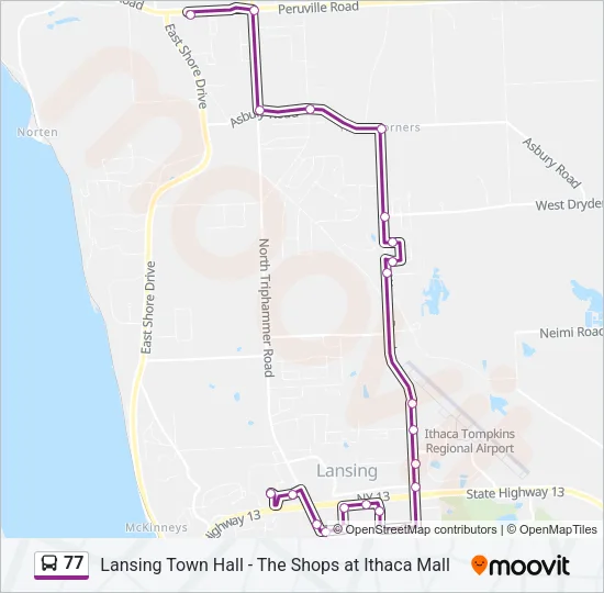 77 Bus Line Map