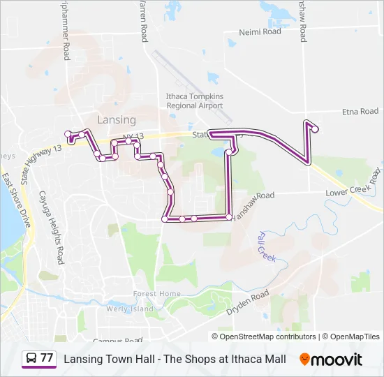 77 Bus Line Map