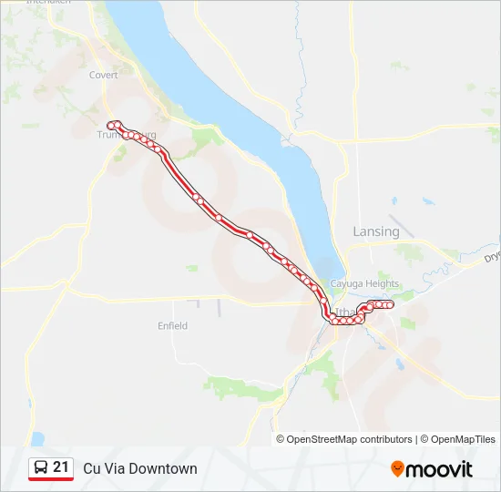 21 Bus Line Map