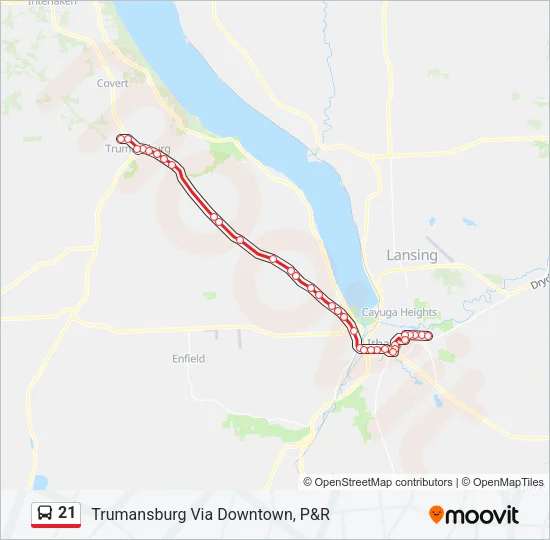 21 Bus Line Map