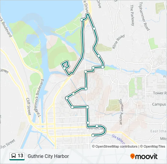 13 Bus Line Map