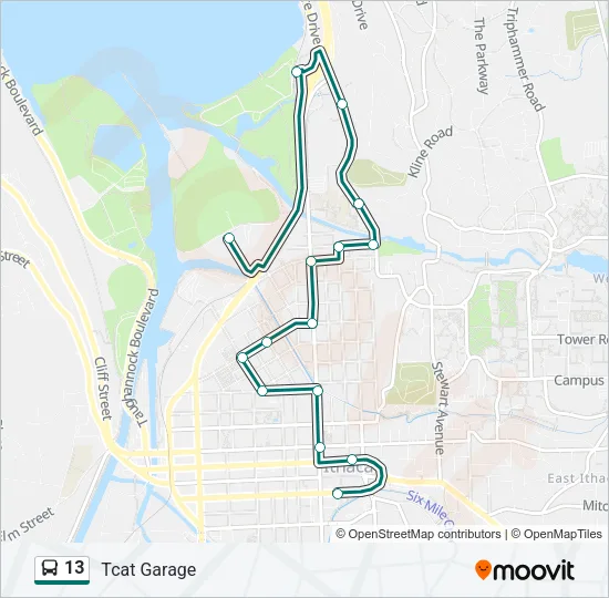 13 Bus Line Map