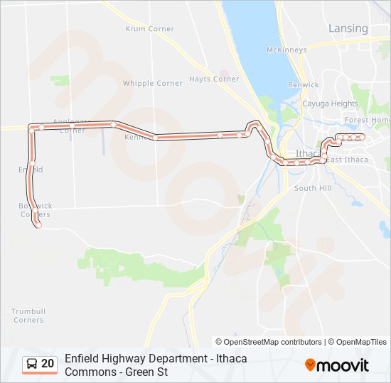 20 bus Line Map