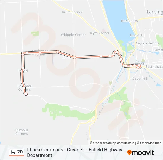 20 Bus Line Map