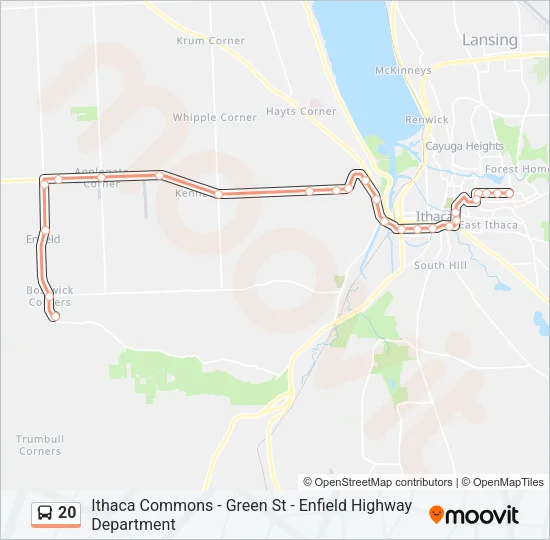 20 Bus Line Map