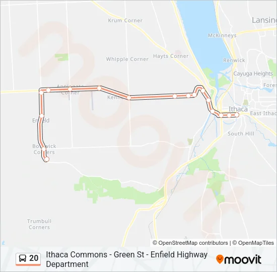 20 Bus Line Map