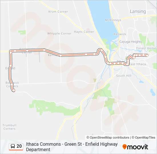 20 Bus Line Map