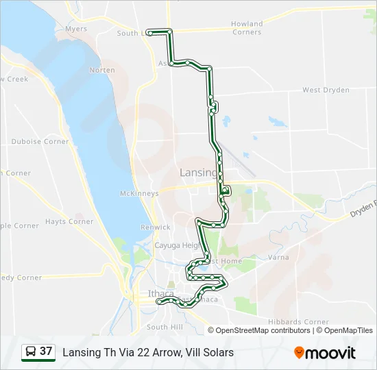 37 Bus Line Map