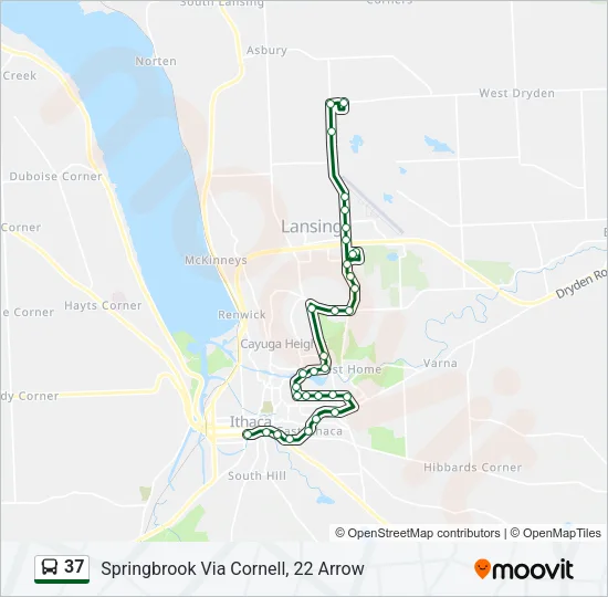 37 Bus Line Map