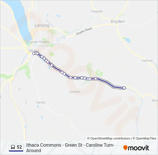 52 Bus Line Map