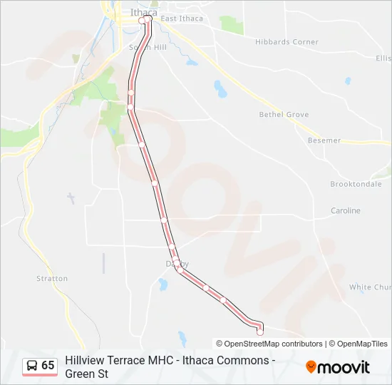 65 Bus Line Map
