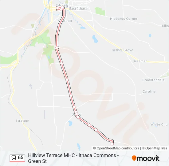 65 Bus Line Map