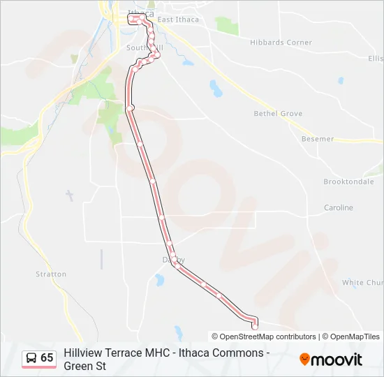65 Bus Line Map