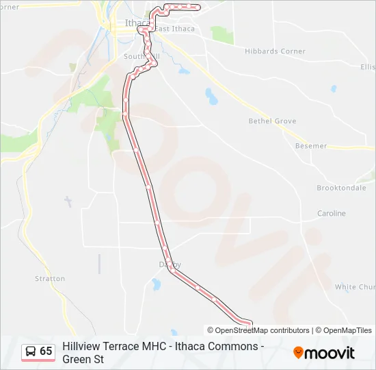 65 Bus Line Map